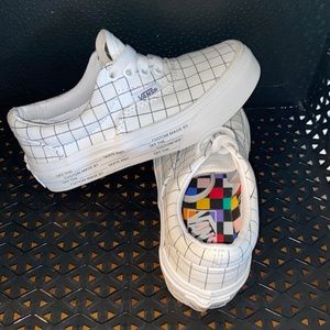 Vans black and white toddler shoes size 10.5